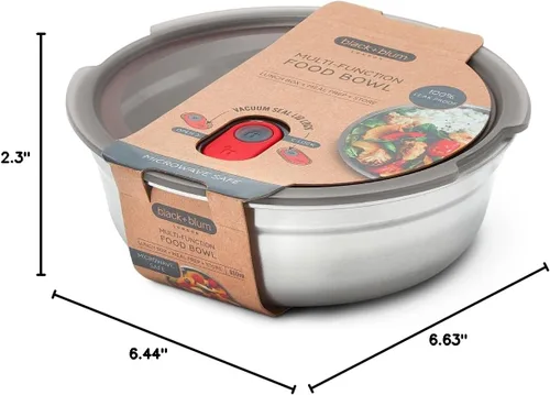 Vista 11 de Taza de almuerzo BLACK + BLUM - Recipientes reutilizables para preparar comidas para picnic y camping - Caja de almacenamiento de alimentos