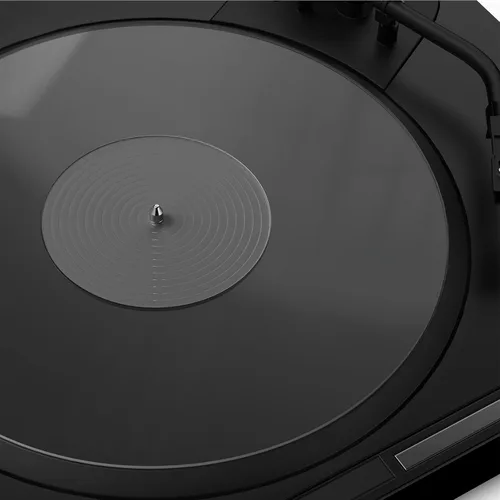 Vista 14 de TAKMORK - Tapete para tocadiscos, acrílico de 12 pulgadas y 0.118 in con hueco central de etiquetas, color blanco Helps Reduce Static Buildup