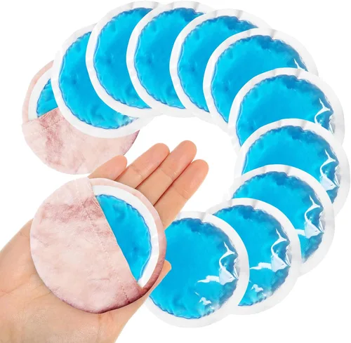 Vista 10 de Paquetes de hielo flexibles y suaves para lesiones – Paquete frío reutilizable para congelador, terapia de compresa fría y caliente, almohadilla