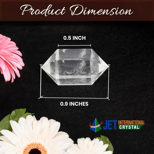 Vista 2 de Jet Hermoso cristal de cuarzo Herkimer piedra preciosa Sphatik Diamond Healing Crystal Natural Auténtico Buena Suerte Genuino Divino Santo Piadoso