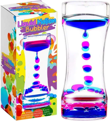 Vista 8 de Liquid Motion Bubbler - Temporizador sensorial, 2 minutos, gran juguete sensorial calmante de burbujas para niños con autismo, TDAH, ansiedad
