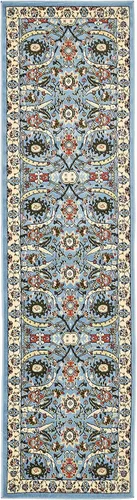 Vista 39 de Unique Loom Espahan Collection - Alfombra de área Cape Cod (2 pies 2 pulgadas x 3 pies 1 pulgada, rectangular, azul/negro)