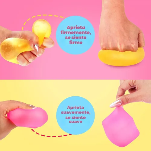 Vista 5 de ZaxiDeel Juguetes de Presión Cubo de Estrés Paquete de 3: Juguetes Sensoriales Llenos de Gel de Alta Densidad, Cubo de 2.1", Juguetes de Presión