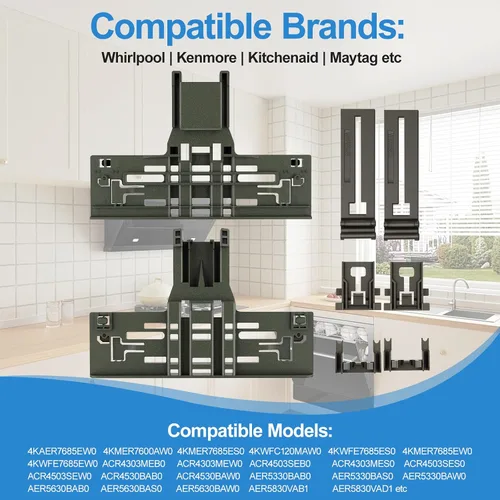 Vista 7 de Actualizado W10546503 WPW10546503 Ajustador de Estante Superior de Lavavajillas de Reemplazo Para Piezas de Lavavajillas Kitchenaid Estante Superior