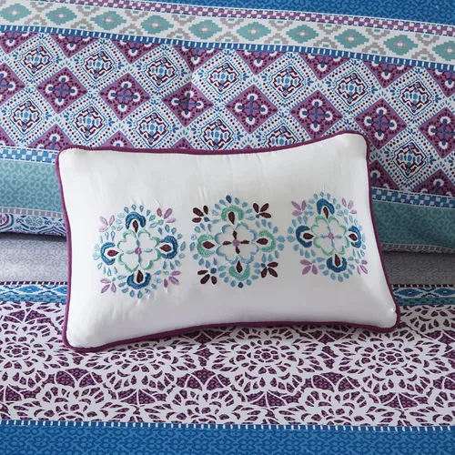 Vista 6 de [Usado] Intelligent Design - Juego de cama moderno para todas las estaciones con funda a juego y cojines decorativos