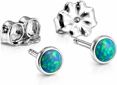 Vista 16 de Aretes pequeños de plata de ley para cartílago, tragus, hélix, múltiples piercings hipoalergénicos, piedra natal para mujer, juego de bisel