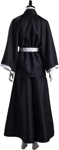 Vista 3 de Conjunto de kimono tradicional de anime japonés para mujer, disfraz de samurái del período Edo