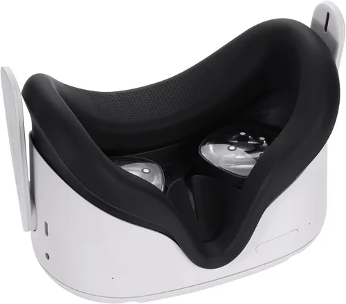 Vista 5 de VR Silicone Face Covers Compatible with Oculus Quest 2Light-Thin VR Face PadsWaterproof Anti-Dirty Replacement Facial Cushion VR Pads