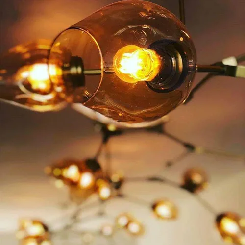 Vista 5 de Bombilla LED G40 G14.5 E26 ámbar de 1 W, bombilla Edison de bajo vatio, 10 W, blanco cálido, 2200 K, bombilla LED vintage para ventilador de techo
