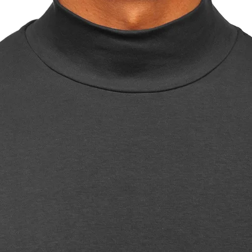 Vista 4 de Rela Bota Suéter de manga larga con cuello alto para hombre, diseño básico, elástico, ajustado