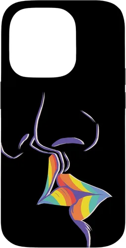 Vista 17 de Funda de regalo LGBT Lesbian Gay Pride LGBTQ Kiss Rainbow para iPhone 17