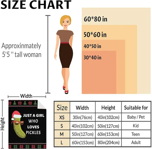 Vista 3 de Manta de regalo de Pickle, manta divertida de 30 x 40 pulgadas para adultos y niños, ligera, afelpada, suave, acogedora, cálida, mantas de franela