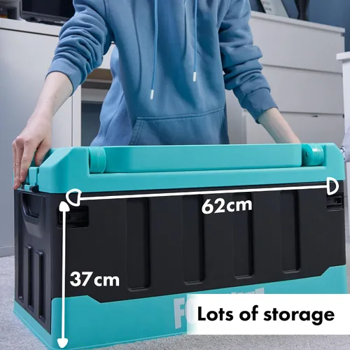 Vista 3 de Numskull Fortnite - Caja de almacenamiento de juguetes 2 en 1 y silla plegable, organizador de accesorios para juegos con tapa y asas