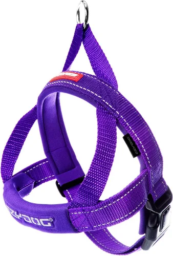 Vista 17 de Arnés ajustable para perro de EzyDog, XXS, Negro Fast One-Click Buckle, Adjustable Fit, Strong Reinforced Materials, Reflective Stitching, No Pull