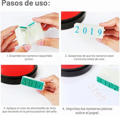 Vista 5 de Uxcell Sello de números arábigos, sellos de goma autoentintados Número vintage (a13060100ux0136)