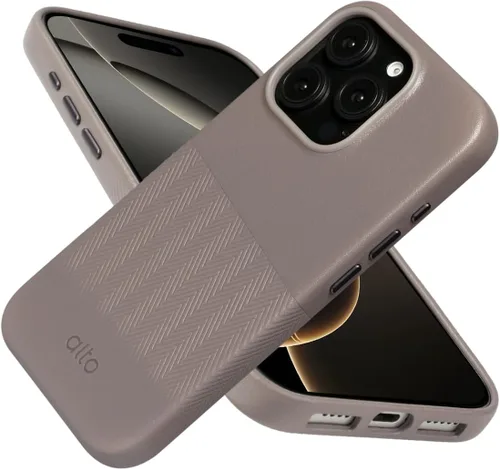 Vista 19 de alto Funda para teléfono compatible con iPhone 15 2023 y MagSafe, funda magnética de cuero italiano, funda protectora contra caídas de la serie Clop