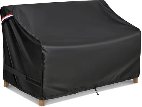 Vista 9 de KylinLucky Fundas para sofá tipo loveseat de patio, 48W x 26D x 33H pulgadas, Fundas impermeables para sofá de exterior de 2 plazas en gris