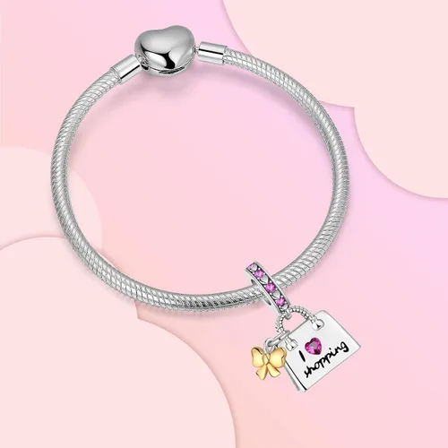 Vista 231 de Dije de girasol con diseño de estrella y luna y elefante para pulsera, collar de plata de ley 925, dijes de corazón de amor para mujer, regalo
