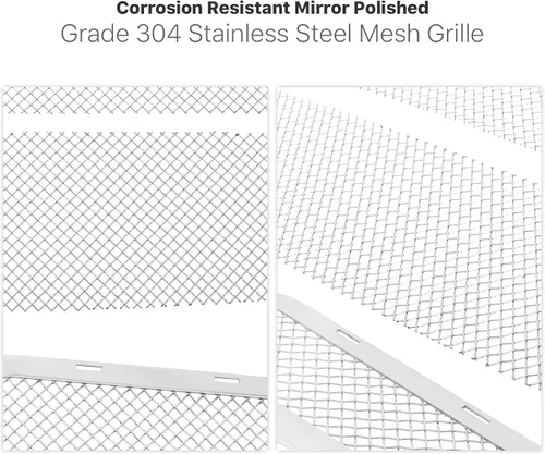 Vista 4 de APS Rejilla de malla cromada de acero inoxidable premium compatible con Chevy Malibu 2008 2009 2010 2011 2012 parachoques inferior superior