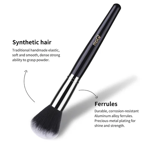 Vista 7 de MSQ - Juego de 29 brochas de maquillaje profesionales con cinturón ajustable, bolsa de maquillaje, base de polvo, brochas para sombras de ojos