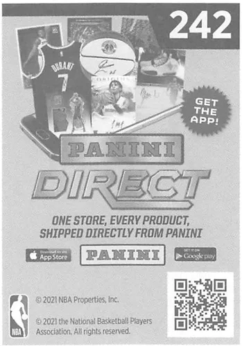 Vista 2 de 2020-21 Panini Stickers #242 Dennis Smith Jr. Official NBA Basketball Album Sticker Measuring 2.75 inch tall X 2 inches wide in Raw