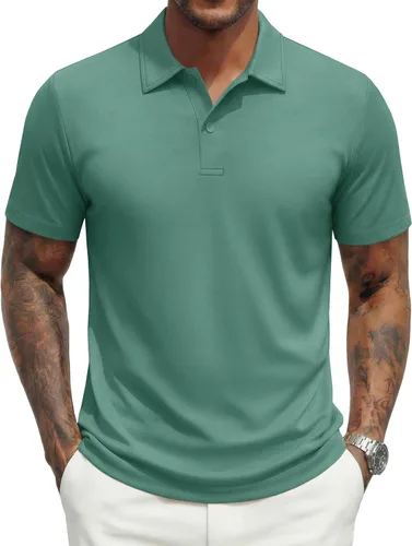 Vista 16 de MAGNIVIT Mens Polo Shirts Short Sleeve Moisture Wicking Breathable UPF80+ Casual & Athletic Collared Golf Shirts