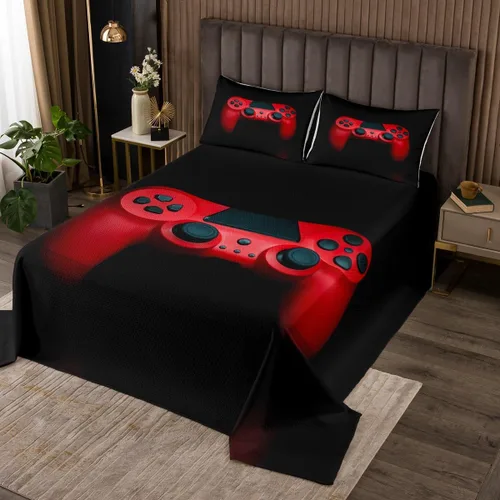 Vista 40 de Erosebridal Juego de ropa de cama tamaño individual con estampado de flores rojas y rosas rojas, microfibra suave de lujo, color negro y marrón