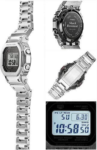 Vista 5 de CASIO G-SHOCK GMW-B5000D-1JF Reloj solar con radio producto original nacional de Japón plateado