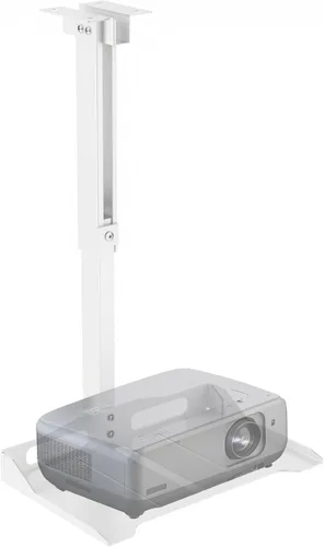 Vista 11 de WALI Soporte de techo para proyector, soporte universal para proyector de perfil bajo con brazos retráctiles y función de ajuste múltiple Blanco