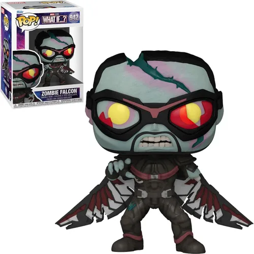 Vista 2 de POP Marvel: What If Zombie Falcon Funko POP Figura de vinilo (con funda protectora compatible con POP Box), multicolor, 3.75 pulgadas
