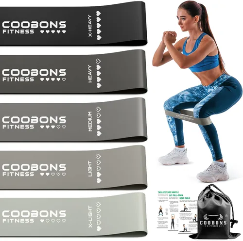 Vista 10 de Resistance Bands for Working Out, Exercise Bands Resistance Bands Set with 5 Resistance Levels, Latex Loop Bands for Women Men, Workout Bands for
