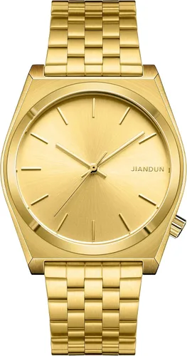 Vista 2 de JIANDUN La moda para hombre de negocios negro relojes correa de acero inoxidable impermeable simple