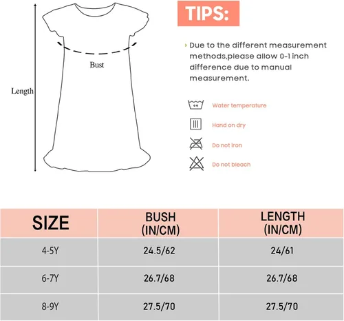 Vista 7 de Fiodrimy Girls Nightgowns Unicorn Sleepwear Night Sleep Dress Pajamas Little Kids Toddler Soft Nightgown