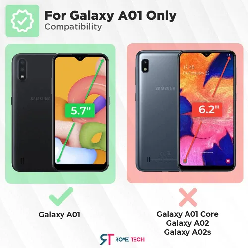 Vista 2 de Funda diseñada para Samsung Galaxy A01 con funda de clip para cinturón Combo de funda resistente y funda protectora para teléfono con textura