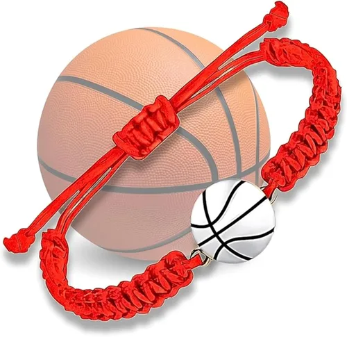 Vista 13 de Sportybella Pulsera unisex con dije de baloncesto – Pulsera de amistad ajustable con dije de baloncesto