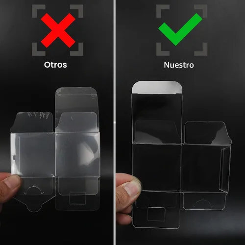 Vista 4 de Cotopher - 120 unidades de cajas de regalo transparentes, cajas de plástico transparentes de 3,8 x 3,8 x 3,8 cm para trufa de chocolate. Mini cajas