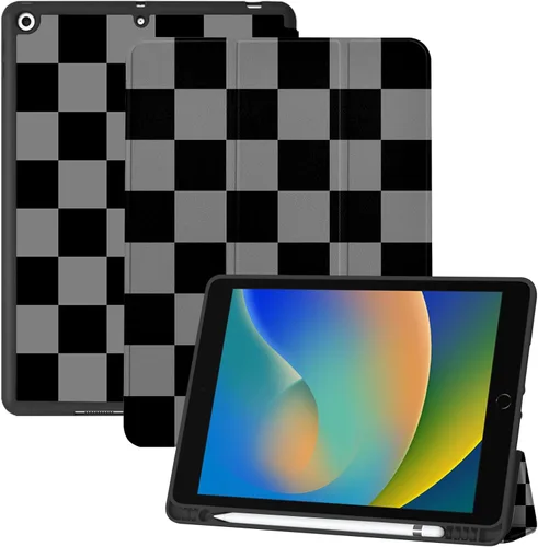 Vista 13 de Compatible con iPad de 10.2 pulgadas, Funda de 9ª/8ª/7ª Generación (2021/2020/2019) con Soporte para Lápiz/Parte Trasera de TPU Suave con Función