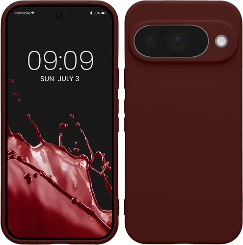 Vista 47 de kwmobile Funda compatible con Google Pixel 9 - Funda protectora delgada de TPU para teléfono - Acabado mate suave - Piedra antigua