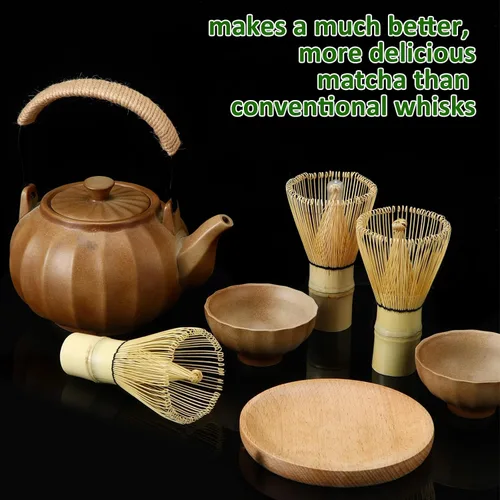 Vista 6 de LemonRoad Batidor de bambú de 80 puntas para matcha en polvo, tradicional japonés, hecho a mano, agitador de bambú orgánico, cepillo mezclador