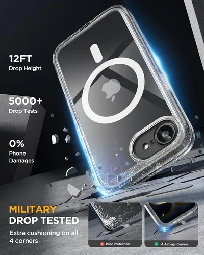 Vista 374 de Miracase Serie de vidrio para iPhone 11 de 6.1 pulgadas, funda protectora de cuerpo completo resistente mejorada con protector de pantalla de vidrio