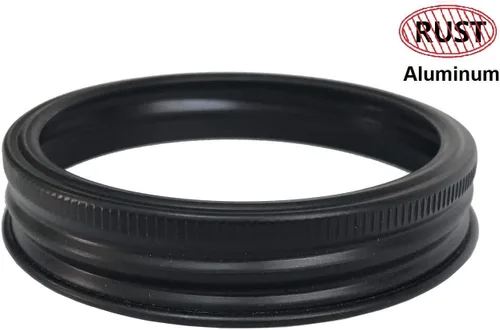 Vista 2 de Anillos de metal resistentes a la oxidación de aluminio negro mate y seguros para alimentos y sin BPA, para tarros de conservas
