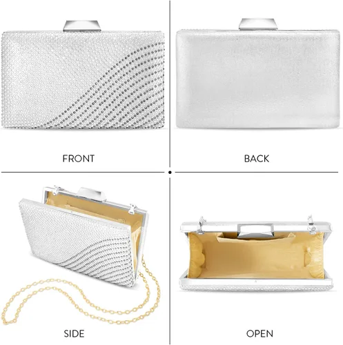 Vista 4 de Aheli Potli - Bolso de mano para mujer, hecho a mano, elegante, para novia, bolso de moda