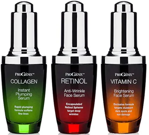 Vista 4 de ProGenix Suero facial de colágeno hidratante para el cuidado de la piel. Suero relleno instantáneo con ácido hialurónico para rellenar líneas finas.