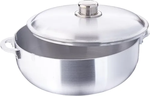 Vista 2 de Uniware Caldero de aluminio de calidad estupenda/olla común con tapa de aluminio, espesor 0.118 in