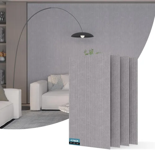 Vista 12 de AKUMAX Paneles Acústicos de Pared Paquete de 4, Paneles Acústicos de 32 pies Absorción de Sonido, Paneles de Sonido Decorativos para Estudio en Casa