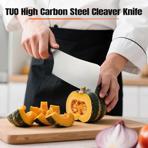 Vista 2 de TUO cuchillo de chef, cuchillo santoku, cuchillo de cocina, cuchillo para uso general, cuchillo para picar, juego de cuchillos, Forged Germany