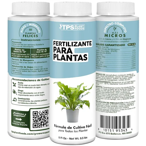 Vista 5 de Fertilizante para Plantas, alimento líquido completo para plantas, 32 oz (1 cuarto de galón)
