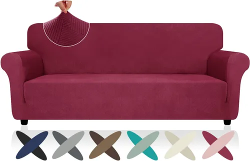 Vista 77 de ZNSAYOTX Funda súper elástica para silla (30"-47"), nuevas fundas de silla a rayas para sala de estar, aptas para perros y mascotas, protector