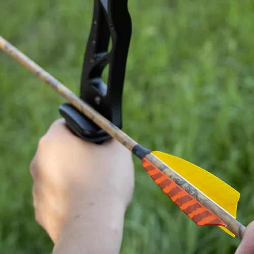 Vista 7 de Flechas de caza de carbono de 30 pulgadas con pluma de pavo de 4 pulgadas, puntas extraíbles, flechas de práctica de tiro con arco, columna