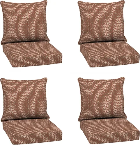 Vista 37 de Arden Selections Juego de asiento profundo para exteriores, 24 x 24, a prueba de lluvia, resistente a la decoloración, asiento profundo y cojín
